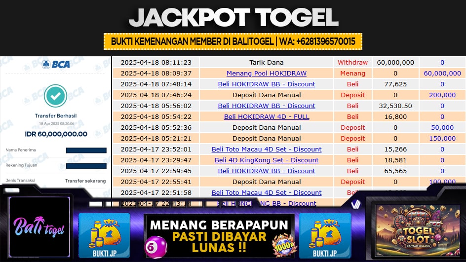 BALITOGEL | JP TOGEL 60 JUTA | MENANG PASTI DIBAYAR