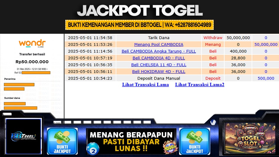 BBTOGEL | JP TOGEL 50 JUTA | MENANG PASTI DIBAYAR