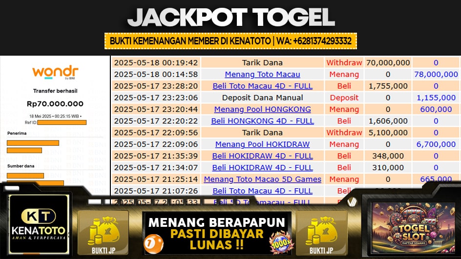 KENATOTO | JP TOGEL 78 JUTA | MENANG PASTI DIBAYAR