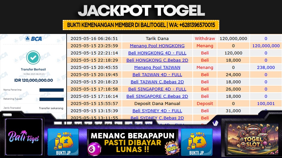 PAYTOGEL | JP TOGEL 120 JUTA | MENANG PASTI DIBAYAR