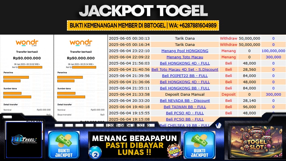 BBTOGEL | JP TOGEL 100 JUTA | MENANG PASTI DIBAYAR