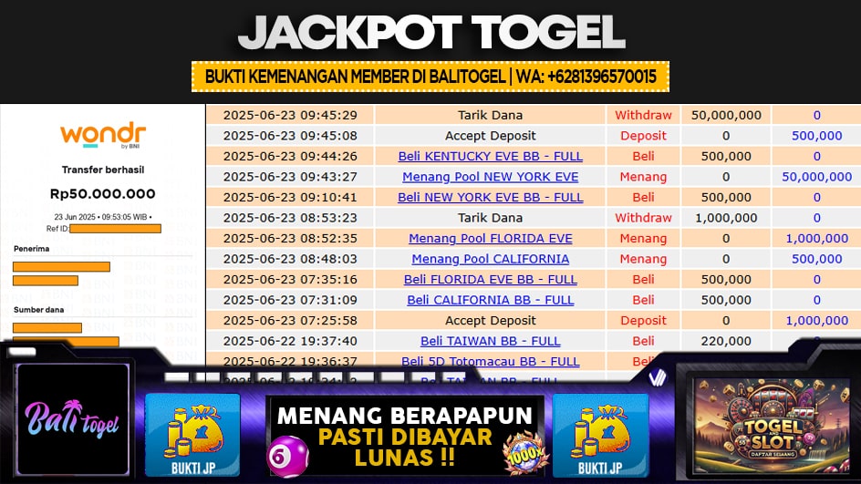 BALITOGEL | JP TOGEL 50 JUTA | MENANG PASTI DIBAYAR