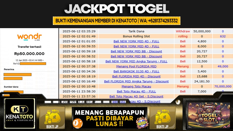 KENATOTO | JP TOGEL 70 JUTA | MENANG PASTI DIBAYAR