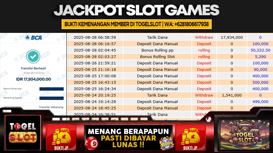 TOGELSLOT | JP SLOT 17 JUTA | MENANG PASTI DIBAYAR