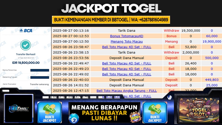 BBTOGEL | JP TOGEL 19 JUTA | MENANG PASTI DIBAYAR