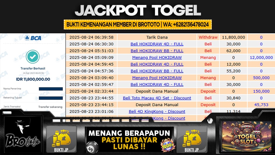 BROTOTO | JP TOGEL 12 JUTA | MENANG PASTI DIBAYAR