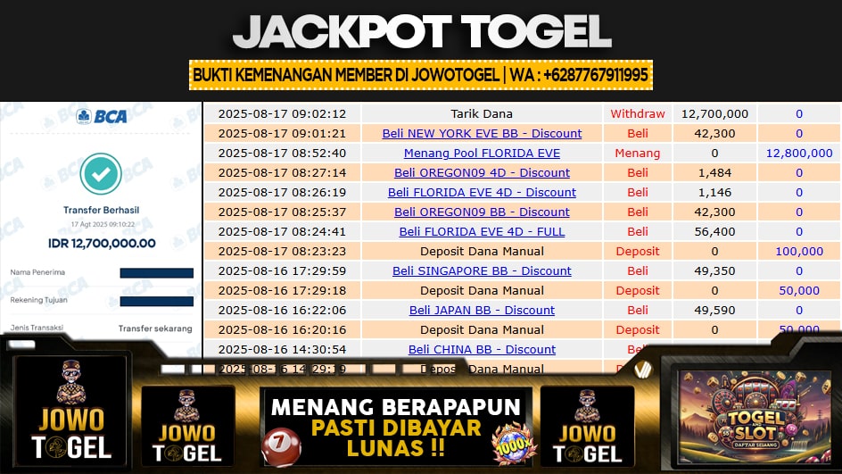 JOWOTOGEL | JP TOGEL 12 JUTA | MENANG PASTI DIBAYAR