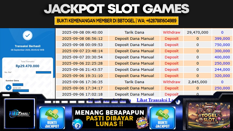 BBTOGEL | JP SLOT 29 JUTA | MENANG PASTI DIBAYAR