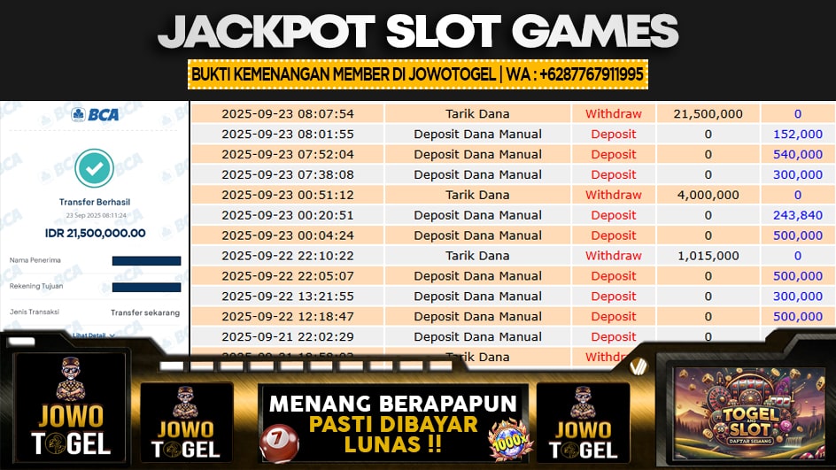 JOWOTOGEL | JP SLOT 21 JUTA | MENANG PASTI DIBAYAR
