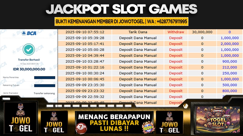 JOWOTOGEL | JP SLOT 30 JUTA | MENANG PASTI DIBAYAR