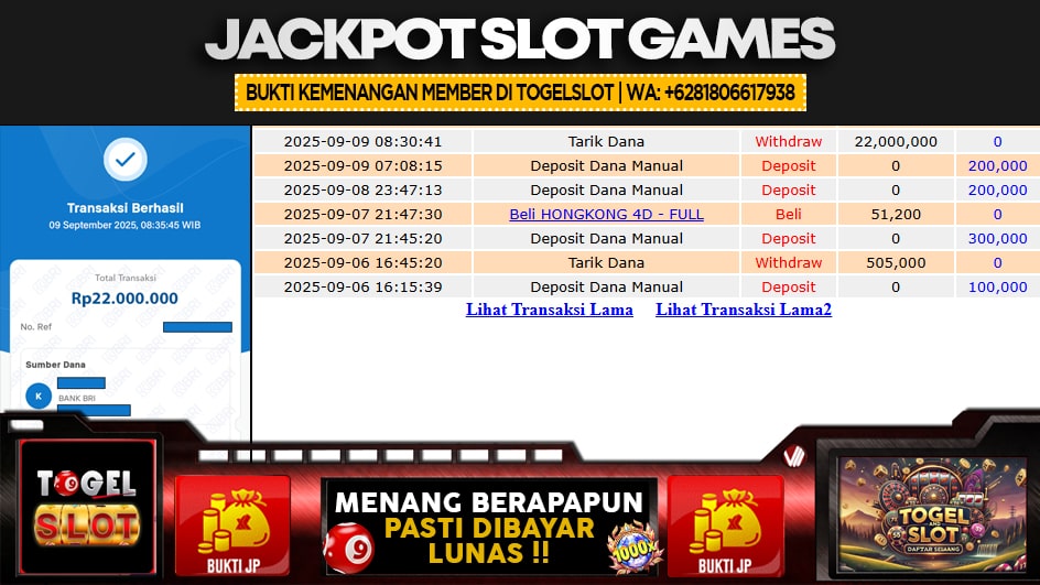 TOGELSLOT | JP SLOT 22 JUTA | MENANG PASTI DIBAYAR