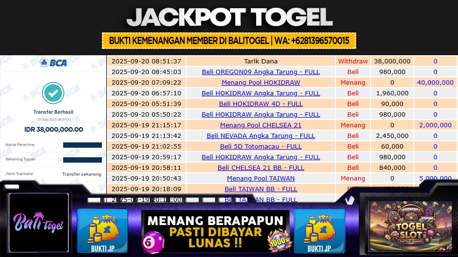 BALITOGEL | JP TOGEL 40 JUTA | MENANG PASTI DIBAYAR