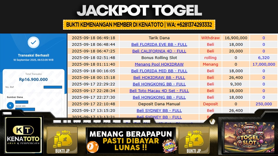 KENATOTO | JP TOGEL 17 JUTA | MENANG PASTI DIBAYAR