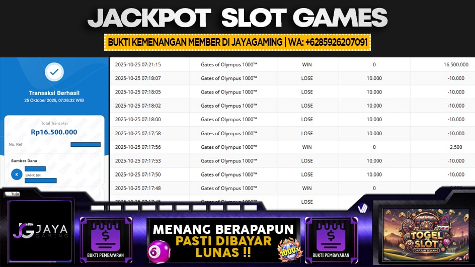 JAYAGAMING | JP SLOT 16 JUTA | MENANG PASTI DIBAYAR