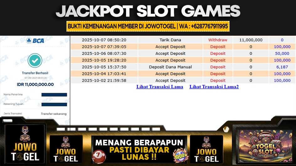 JOWOTOGEL | JP SLOT 11 JUTA | MENANG PASTI DIBAYAR
