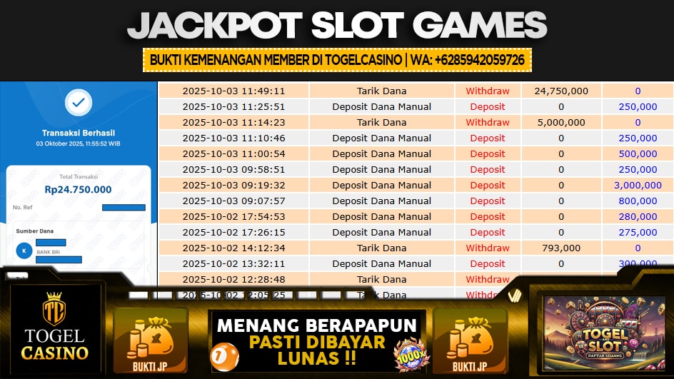 TOGELCASINO | JP SLOT 30 JUTA | MENANG PASTI DIBAYAR
