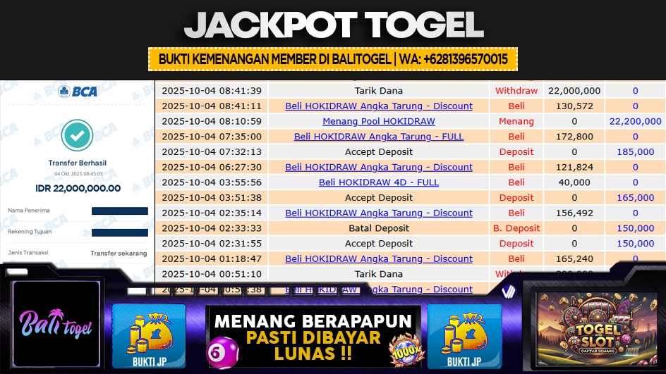 BALITOGEL | JP TOGEL 22 JUTA | MENANG PASTI DIBAYAR