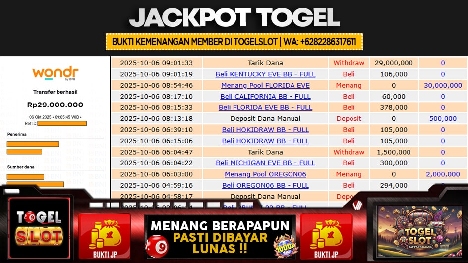 TOGELSLOT | JP TOGEL 30 JUTA | MENANG PASTI DIBAYAR