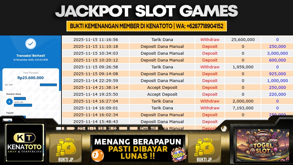 KENATOTO | JP SLOT 25 JUTA | MENANG PASTI DIBAYAR