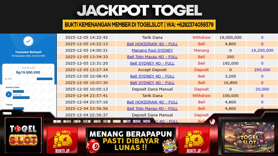 TOGELSLOT | JP TOGEL 19 JUTA | MENANG PASTI DIBAYAR