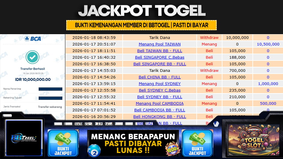BBTOGEL | JP TOGEL 10 JUTA | MENANG PASTI DIBAYAR
