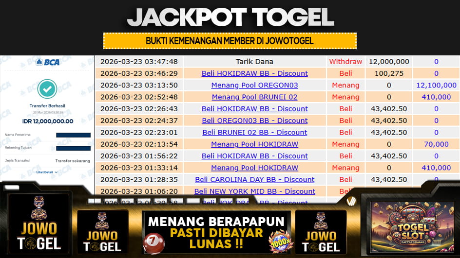 JOWOTOGEL | JP TOGEL 12 JUTA | MENANG PASTI DIBAYAR