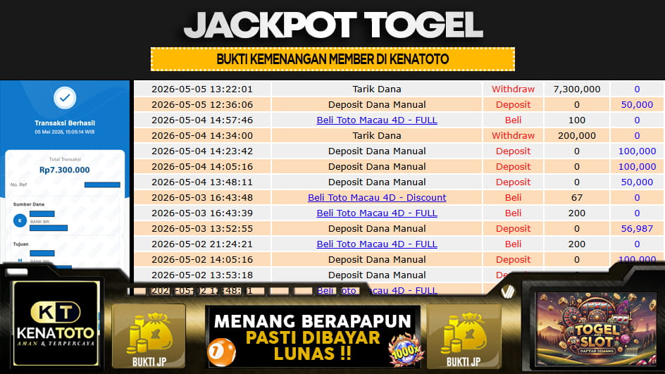 KENATOTO | JP SLOT 7 JUTA | MENANG PASTI DIBAYAR