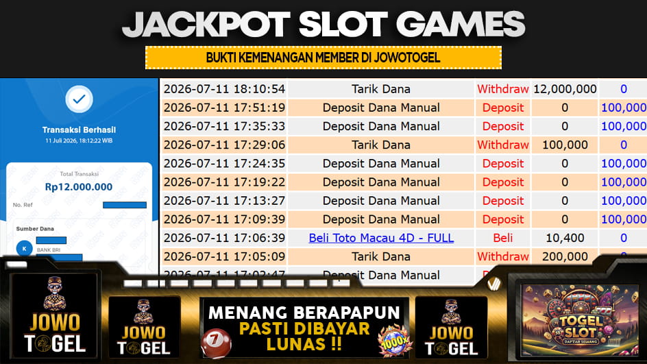 JOWOTOGEL | JP SLOT 12 JUTA | MENANG PASTI DIBAYAR