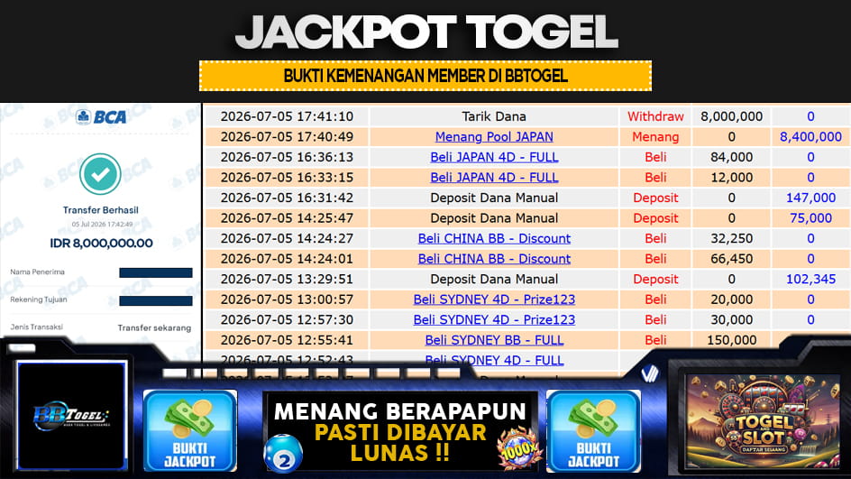 BBTOGEL | JP TOGEL 8 JUTA | MENANG PASTI DIBAYAR